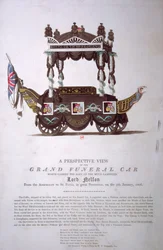 A Perspective View of the Grand Funeral Car that Carried the Body of Lord Nelson from The Admiralty to St. Paul